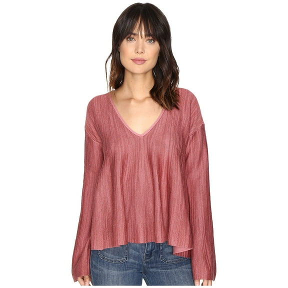 Free People Womens Sundae Pullover Sweater Rose XS