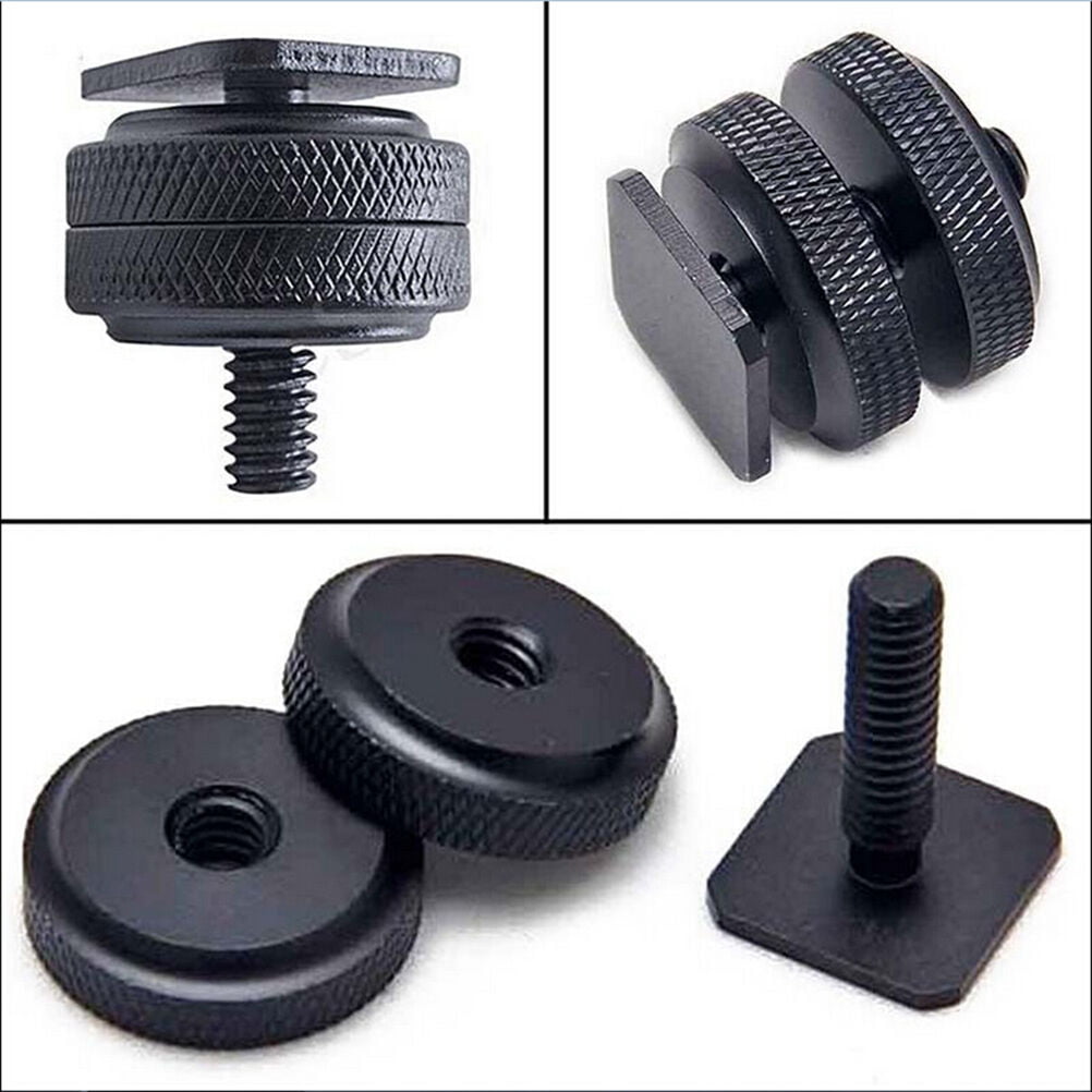 Nut Tripod Mount Screw to Flash Camera Hot Shoe Adapter /AS2 F&V 1/4" 