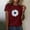 Red, variant on Fznquz Casual Womens Tops Trendy 2025 Short Sleeve Graphic Tees Spring Summer Crewneck Green Womens Tshirts