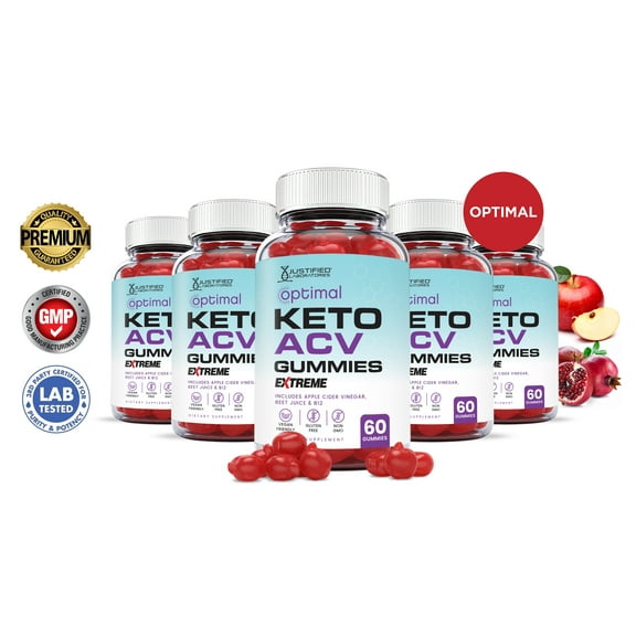 (5 Pack) Optimal Keto Extreme ACV Gummies 2000mg Dietary Supplement 300 Gummys