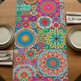thumbnail image 5 of Table Runners 72 Inches Long Dress Scarves, Colorful Ethnic Farmhouse Kitchen Table Runner, Coffee Tablerunners, National Modern Geometric Red Green 18x72 Inch, 5 of 9