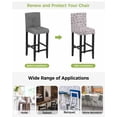 thumbnail image 3 of Farmhouse Purple Bar Stool Covers Set of 2, Vintage Flower Leaf Botanical Plant Stretch Washable Bar Chair Covers with Backs, Removable Pub Counter Height Chair Cover for Kitchen Dining Room Cafe, 3 of 7