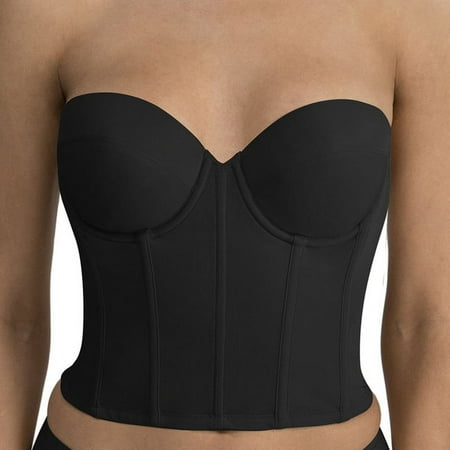 Dominique Women s Brie Backless Strapless Bridal Bra (32A-44F) #6380 - Black - 44DD/E
