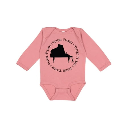 

Inktastic Future Piano Player Gift Baby Boy or Baby Girl Long Sleeve Bodysuit