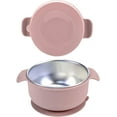 thumbnail image 3 of LPSSTORE Silicone Baby Bowls with Suction, Stainless Steel Suction Bowl with Lid and Double Ears, Anti Scald Food Container, Non- and Spill-Proof Design, for Baby Self-Service Feeding, 3 of 5