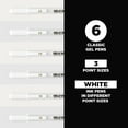 thumbnail image 2 of Sakura Gelly Roll Gel Pens - Fine, Medium & Bold Tip Ink Pens for Journaling, Art, or Drawing - Classic White Ink - 05/08/10 Assorted Tip Sizes - 6 Pack, 2 of 9
