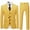 Yellow, variant on Cloudstyle Mens 3 Piece Suit Set Blazer Tux Vest Suit Pants Jacket Formal