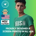 thumbnail image 2 of NYC FACTORY Kids Irish Letters Tee Soft Cotton Shirt Kelly Green, Youth X-Large, 2 of 3