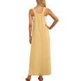 thumbnail image 6 of Summer Dresses Women's 0veralls 2026 Casual Boho Overall Dress Adjustable Cover up with Pockets Yellow L, 6 of 6