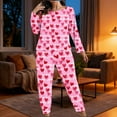 thumbnail image 2 of FDGIU Women Valentine's Day Plus Size Sleepwear - Long Sleeve Loungewear Set XL-5XL, 2 of 7