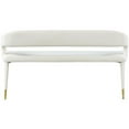 thumbnail image 4 of Meridian Furniture Destiny White Vegan Leather Bench, 4 of 15