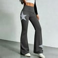 thumbnail image 5 of Gamivast Flare Pants for Women Star Print High Waisted Stretchy Fitted Trousers Casual Comfy Straight Pant Soft Comfy Trendy Outfits 2026, 5 of 6