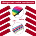 thumbnail image 5 of 26 Pack Colored Party Highlights Clip in Hair Extensions for Girls 20 inches Multi-colors Straight Hair Synthetic Hairpieces In The Party(13colored), 5 of 15