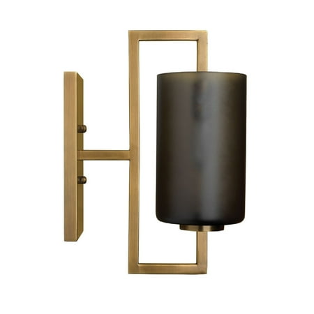 

Jamie Young Co Blueprint Modern Steel Metal/Glass Sconce in Antique Brass