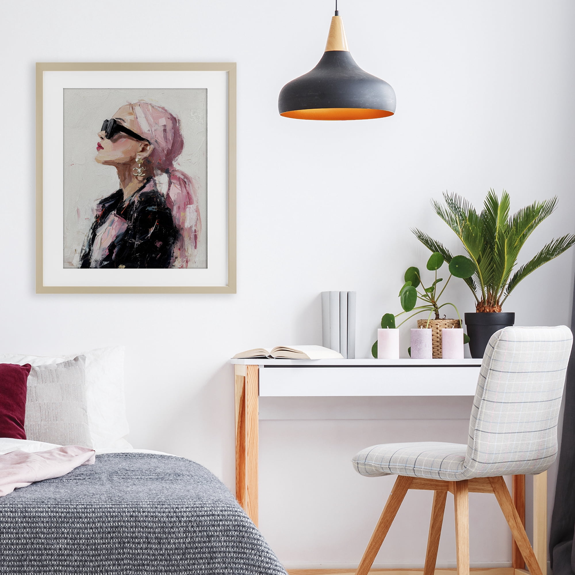 Stupell Industries Pink Daydream Impression Birch Framed Print Under Glass, design by Svetlana Aleynikova