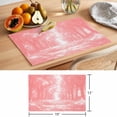thumbnail image 6 of Pink Trees Placemats Set of 4 Forest Art Decor Spring Summer Nature Leaf Place Mats Indoor Wipeable Table Mats Washable Cloth Dining Table Placemats for Kitchen Holiday Party Home Decor 13x19 Inch, 6 of 9