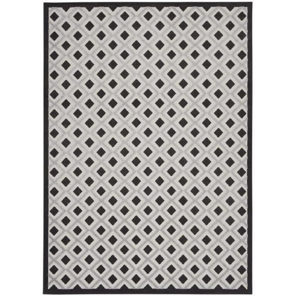 7 x 10 ft. Black White Gray Indoor & Outdoor Area Rug