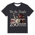 thumbnail image 3 of sususu 250 Anniversary USA Shirt Men USA 250th Anniversary T-Shirt Patriotic Pride Tee Cotton Blend Shirts Casual Tops Black S, 3 of 5