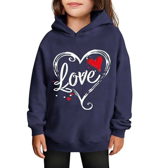 Sudaderas con capucha para niños y niñas, sudaderas casuales de manga larga, lindas sudaderas de gran tamaño con bolsillo de polar, chaquetas para niñas