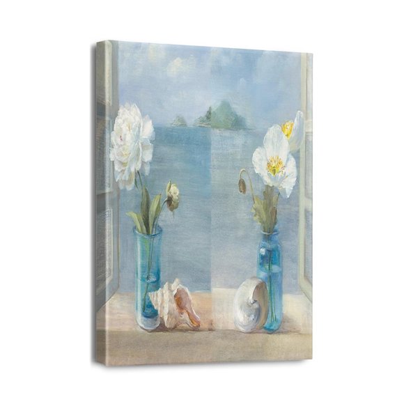 Élégance Nautique pour Votre Espace 12x16 Déco Murale Côtière avec Coquillages, Art Mural sur Toile Océan, Images Encadrées « God Says You Are » et Impressions de Peinture Rustique pour Salle de Bain Moderne, Salon, Déco de Chambre