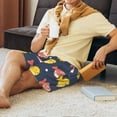thumbnail image 4 of Daiia Cute Puffer Fish Mens Woven Stretch Pajama Short,Short Pajama Pants-Small, 4 of 9