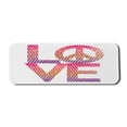 thumbnail image 1 of Love Computer Mouse Pad, Letters Halftone Dots Colorful Arrangement with Peace Symbol on Plain Backdrop, Rectangle Non-Slip Rubber Mousepad Large, 31" x 12", White Multicolor, by Ambesonne, 1 of 2