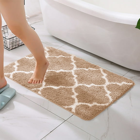 Bathroom Floor Mat, Entrance Water Absorption Non-slip Carpet, Fine Fiber Polyester, Machine Washable, Soft, For Bathroom, Kitchen, Bedroom