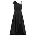 thumbnail image 4 of bnaln Summer Dress for Women 2024 Casual Sleeveless Dresses Slim Ruched Slit Flared Dress Ladies Strap Dress High Low Hem Formal Dress Cold Shoulder Midi Dresses Wedding Party, 4 of 8