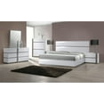 thumbnail image 4 of Milan Valencia Modern Gloss White & Grey 5-Piece Queen-Size Bedroom Set, 4 of 11