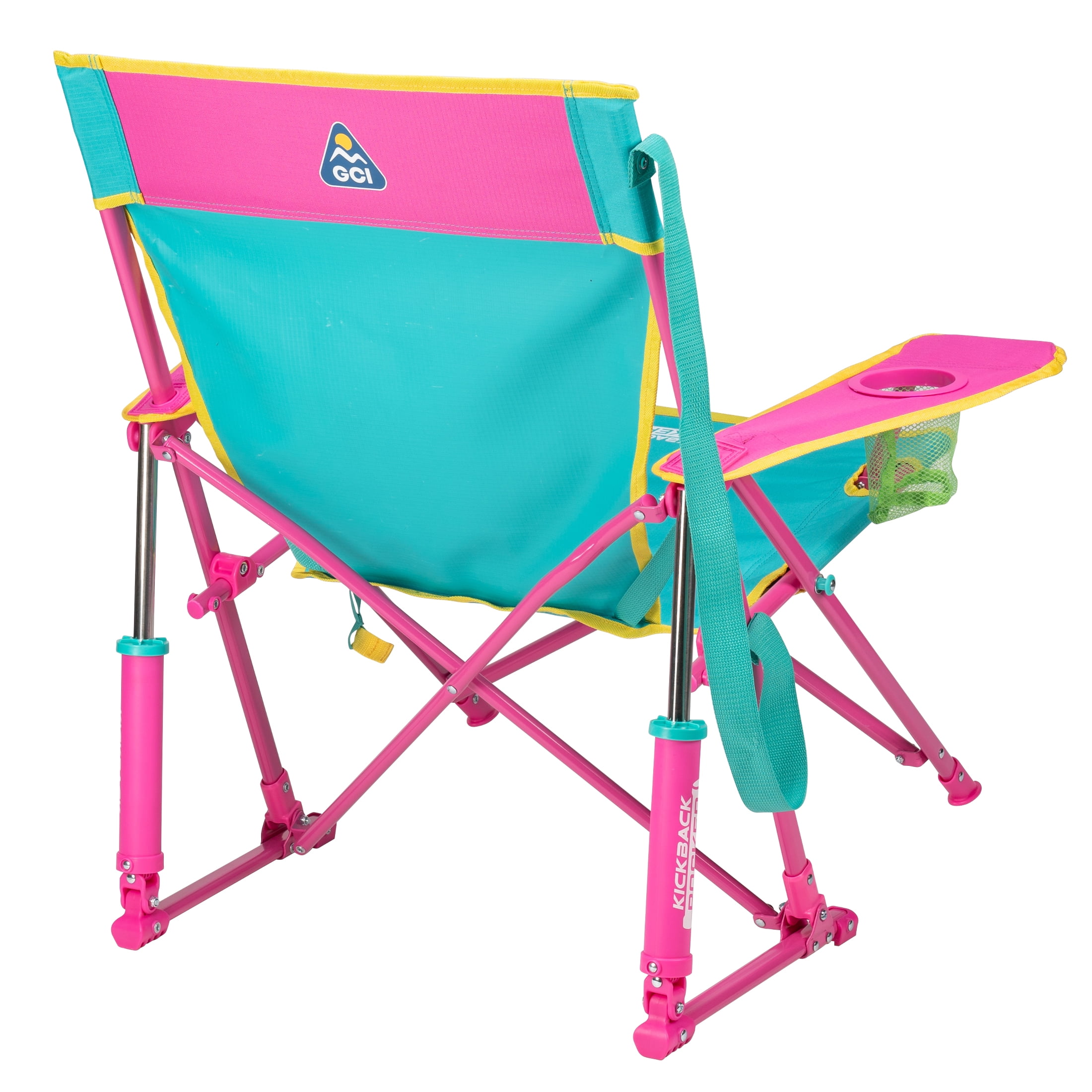 GCI Outdoor Kickback Rocker Low Profile Rocking Camp Chair, Green Retro