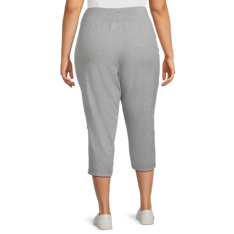Athletic Works Women's Plus Size Athleisure Core Knit Capri Pants, Sizes  1X-4X 
