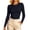 Black, variant on qafoshin Long Sleeve Shirts for Women Casual Crew Neck Slim Tops Solid Color Pullover Basic Tees