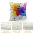 thumbnail image 4 of Leisuo Decorative Throw Lumbar Pillow Covers Cushion Case Orange Color Multicolored Watercolor Blot for Your Abstract Vibrant Splattered Brush Pillowcase for Couch Sofa Bed, 4 of 5