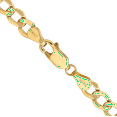 thumbnail image 3 of 10K Solid Yellow Gold 5.25mm Curb Link Chain Necklace, 3 of 4