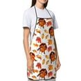 thumbnail image 4 of Pofeuu Thanksgiving Turkey Leaves Print Aprons with Pockets, Cute Aprons for Kitchen, Cooking, Server, Barber, Chef Apron, 4 of 7