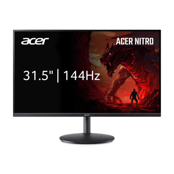 Acer Nitro 31.5-inch UHD Gaming Monitor (3480 x 2160) Widescreen with AMD FreeSync Premium Technology, 144Hz, XF320QK P0bmiiphx, Black, New