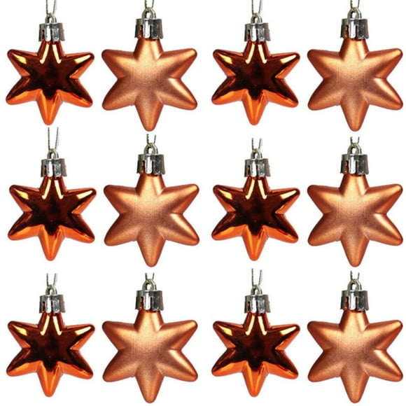 NANDIYNZHI Room Decor Christmas Tree Pendant 5Cm12Pcs Pentagonal Star Pendant Bright Irregular Electroplating Under $5 H