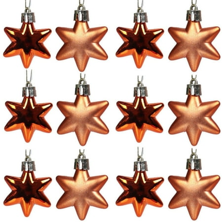 

Edikesy Big Sale Christmas Ornaments Christmas Decor Christmas Tree Pendant 5cm12pcs Pentagonal Star Pendant Bright Irregular Electroplating