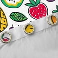 thumbnail image 4 of Manfei Cartoon Pineapple Curtains Pack of 2 (42x84 Each) for Teen, Red Strawberry Grapes Curtains Blackout, Topic Fruit Print Bedroom Curtains, Window Curtains Bedroom Decor, 4 of 6