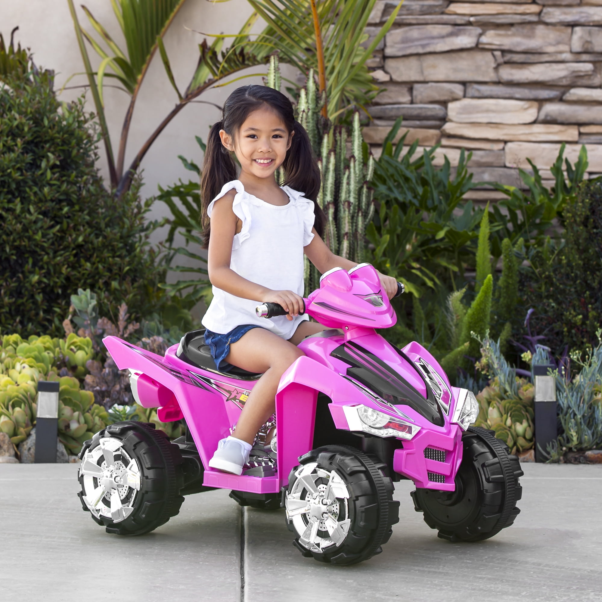 best choice products kids atv quad 4 wheeler ride on with 12v battery