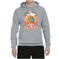 thumbnail image 2 of Wild Bobby Sun and Moon Groovy Vintage Daisy Flowers Stars Vintage Unisex Hoodie Sweatshirt, Heather Grey, Medium, 2 of 6