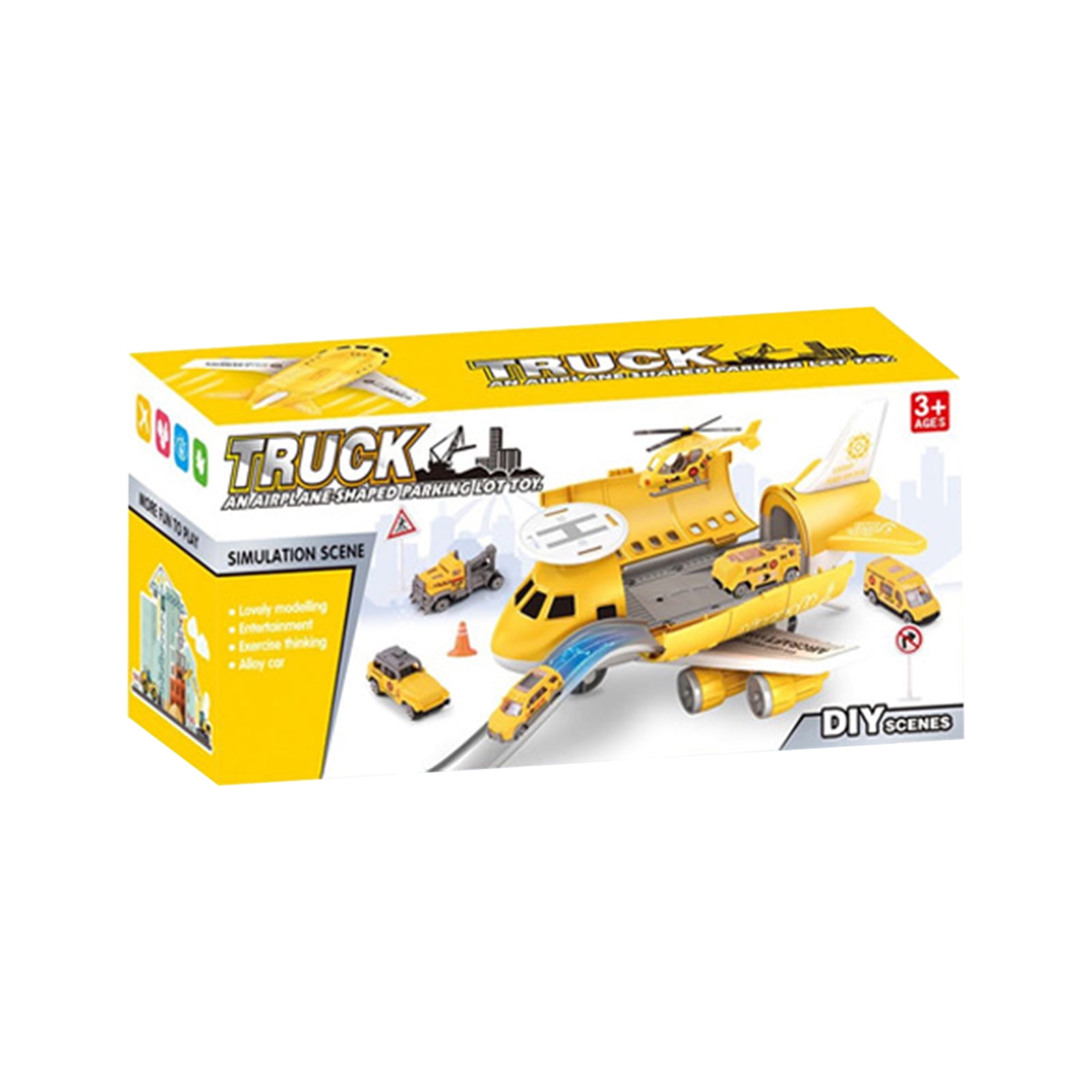 Cheer US Airplane Toy, Toy Airplane for Boys Age 4-7, Toys for 2 3 4 5 6 7 Years Old, Aeroplane Toys, Transport Cargo Airplane Car Play Set for Kids, Toys 3+ 4+ 5+ Year, Gift for Toddlers