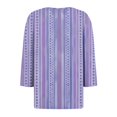 thumbnail image 4 of Fiudx Camisas de Mujer Blusa de Manga 3/4 Corta Estampada a La Moda para Mujer, Blusa Informal con Cuello Redondo, 4 of 5