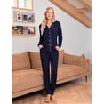 thumbnail image 6 of Avidlove Women Pajamas Set Long Sleeve Sleepwear Button Down Nightwear Soft Pj Loungewear with Pockets, 6 of 7