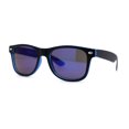 thumbnail image 1 of Child Size Kids Hipster Horn Rim Classic Plastic Sunglasses Blue Mirror, 1 of 4