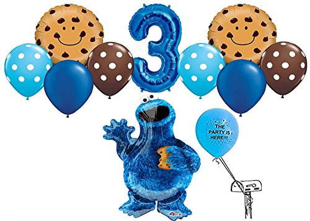 Cookie Monster Balloon Pack for 3rd Birthday