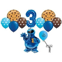 Cookie Monster Balloon Pack for 3rd Birthday