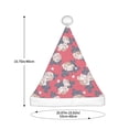 thumbnail image 3 of KLL Christmas Hats for Adults Plush Rose Flowers Print Santa Hat Xmas Fluffy Santa Claus Hat for Women Men, 3 of 6