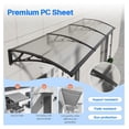 thumbnail image 4 of Awning for Door Entrance,40x80IN Window Awnings for Doors Canopy Polycarbonate Cover Patio Door Awning UV Rain Snow Sunlight Protection Hollow Shee, 4 of 8
