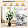 thumbnail image 6 of Gymax 2-Pack Artificial Camellia Tree 35.5'' Faux Flower Plant in Cement-Filled Pot Maintenance-Free Realistic Greenery Potted Plant, 6 of 8